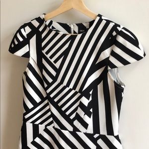 EUC ASOS black and white graphic dress.